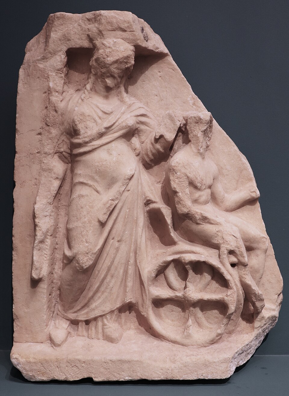 Greek votive relief, Demeter and Triptolemos, Eleusis